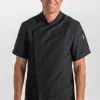 Chaqueta cbro.cocina microfibra negra m/c